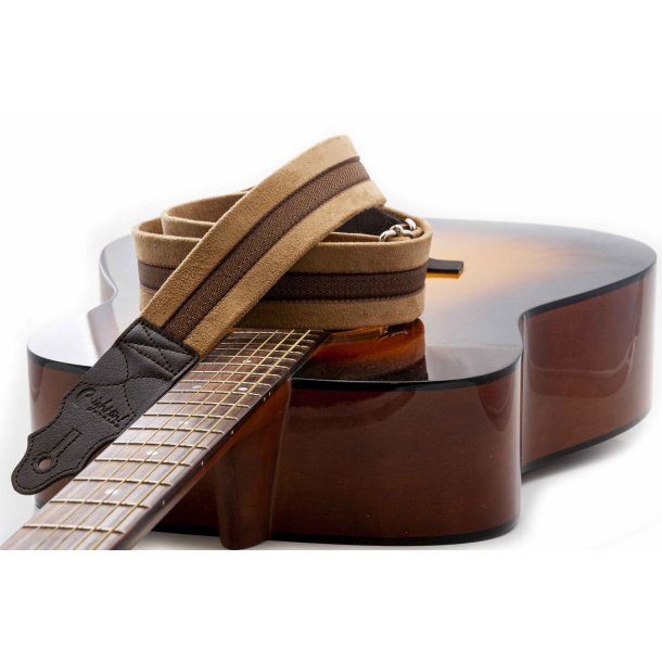 RightOn! Plain Beige Guitar Strap